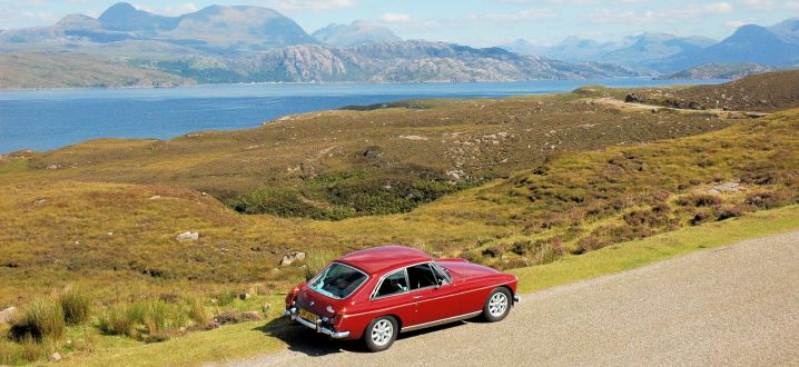 MGB GT on the Applecross Coast Road